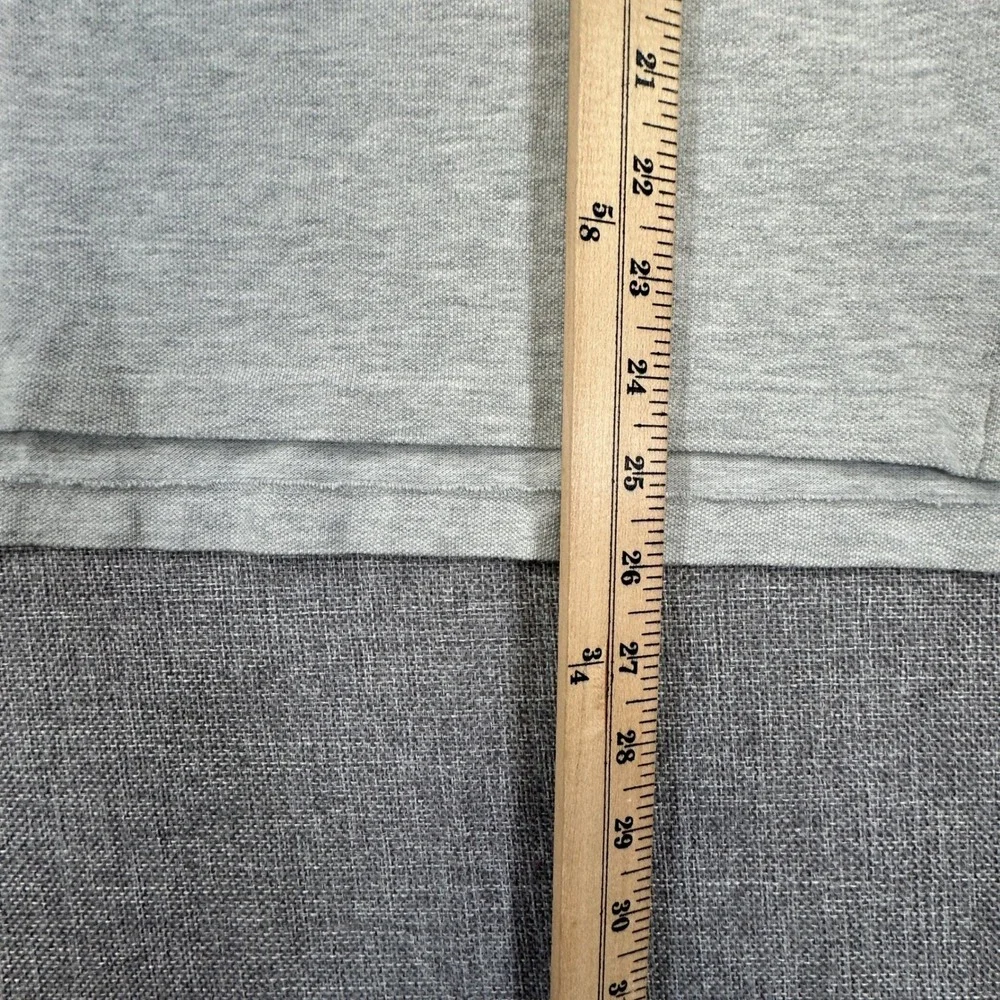 Polo Ralph Lauren Polo Shirt Men Medium Gray Custom Slim Fit Pique Cotton Preppy